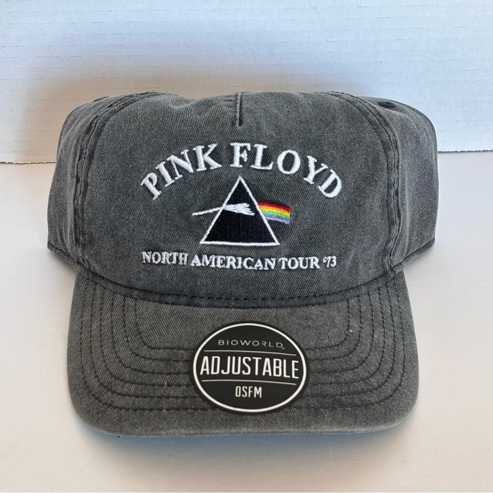 NWTBioworld Dark Gray Pink Floyd Tour Hat Adjustable Officially Licensed Product